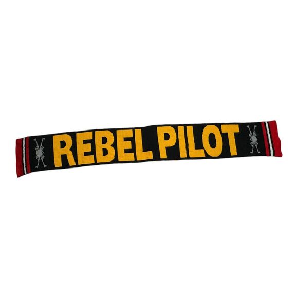 Star Wars‎ Rebel Pilot Neck Scarf 51 Inches Long Black Yellow X-Wing - Picture 1 of 11